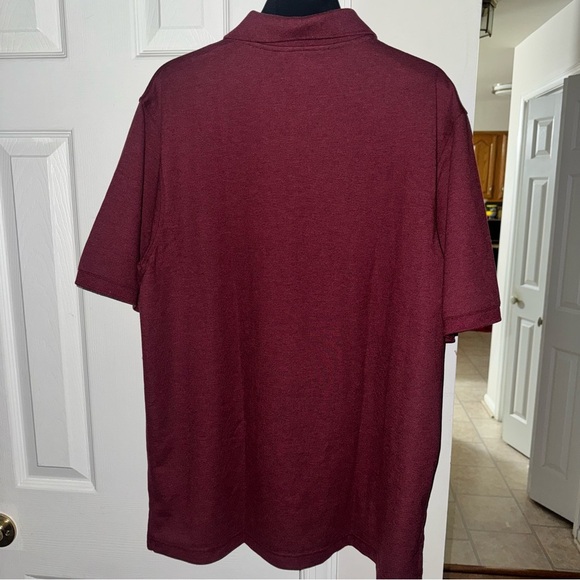 George Men's XL Pique Polo Shirt Heritage Russet Heather NWT Big Vtg 90s Stretch - Picture 4 of 12